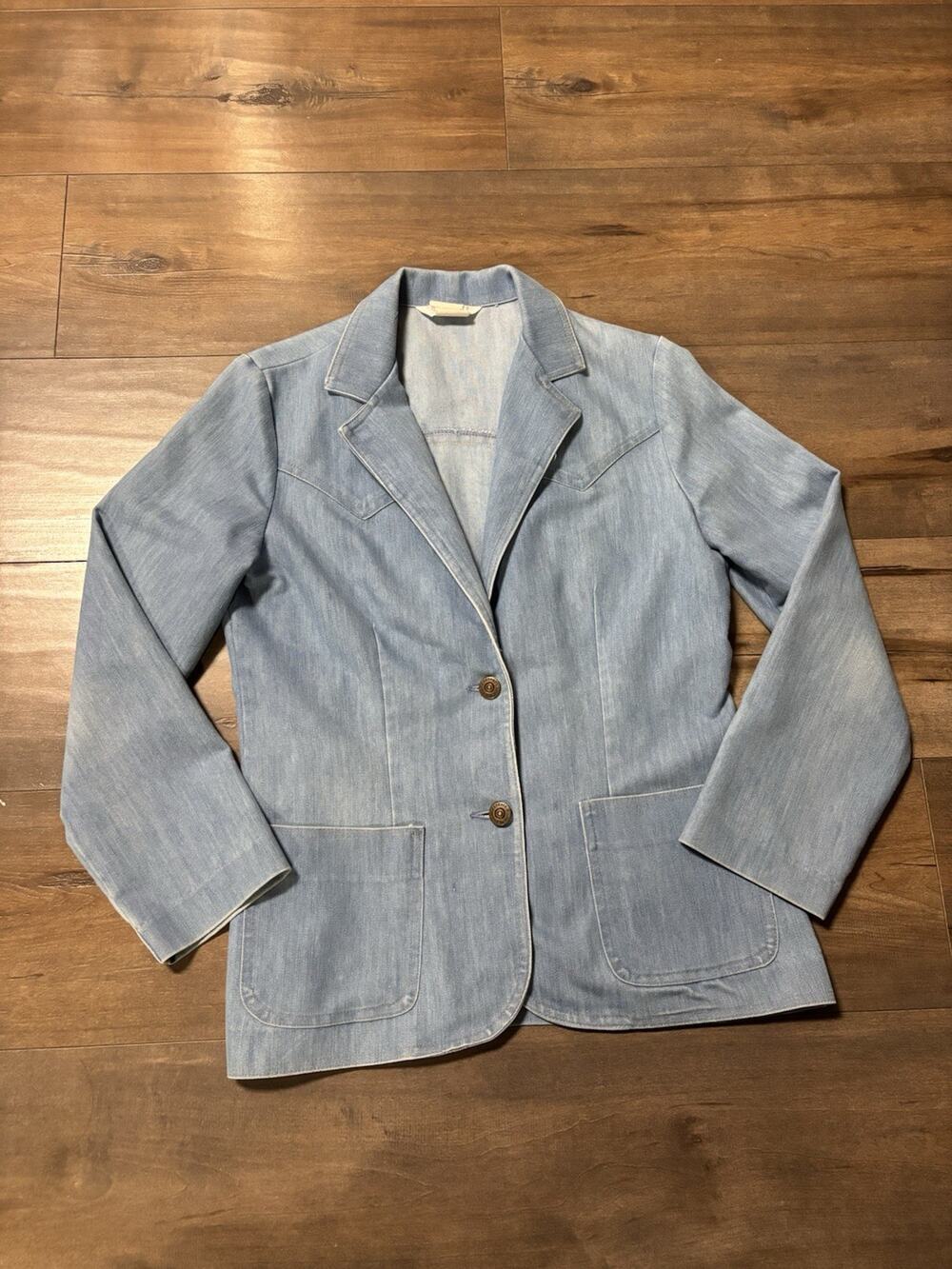 VINTAGE SEARS FASHION 70’s, Women’s denim Blazer Size 10